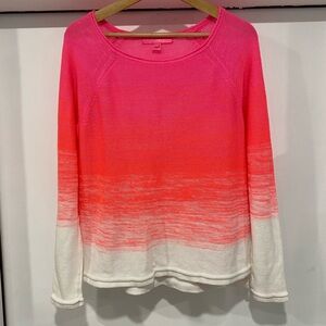 Lilly Pulitzer Pink and White Gradient Long Sleeve Top